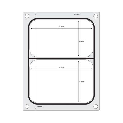 Těsnicí matrice pro těsnicí stroj , HENDI, na dvoudílnou misku 227x178 mm | 805596